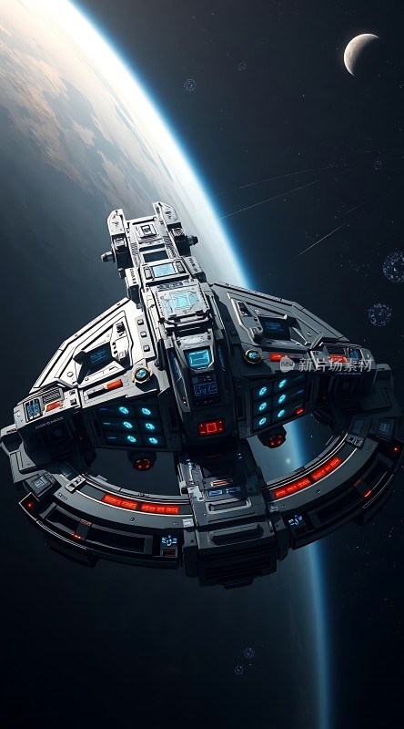 星际飞船遨游宇宙