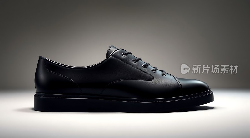 黑色皮鞋简约时尚质感十足
