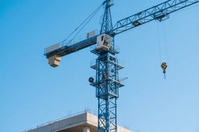 施工塔吊与建筑场景 施工塔吊与建筑场景