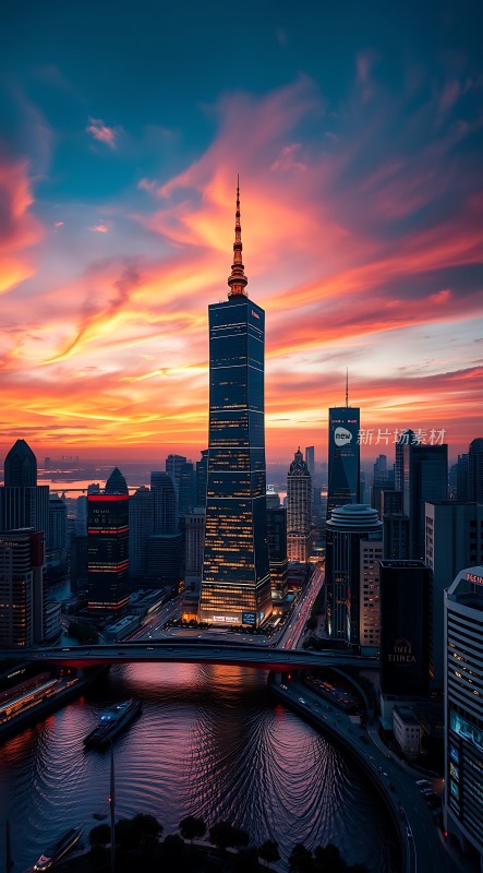 上海金融中心夜景