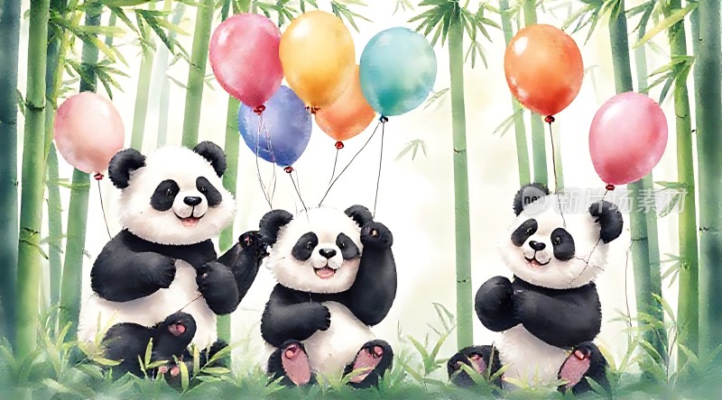 熊猫气球派对