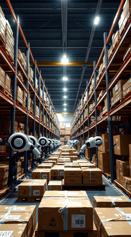 智能仓储机器人高效搬运货物