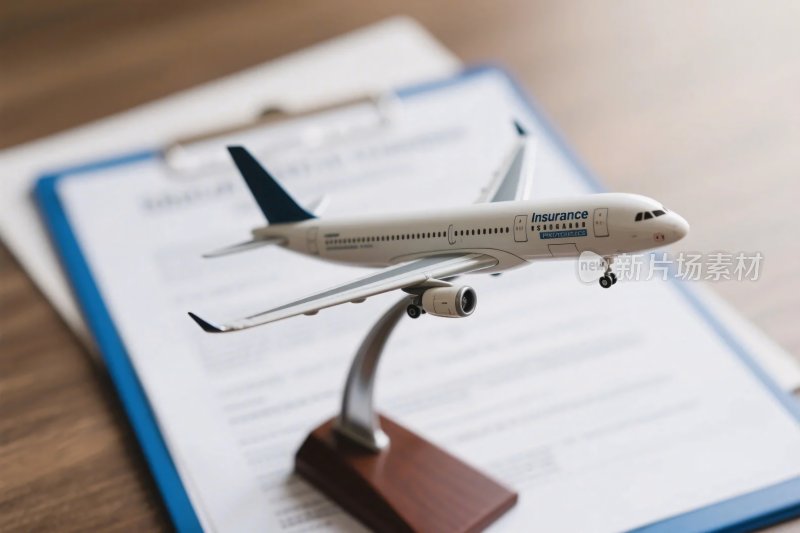 飞机模型与办公文件场景