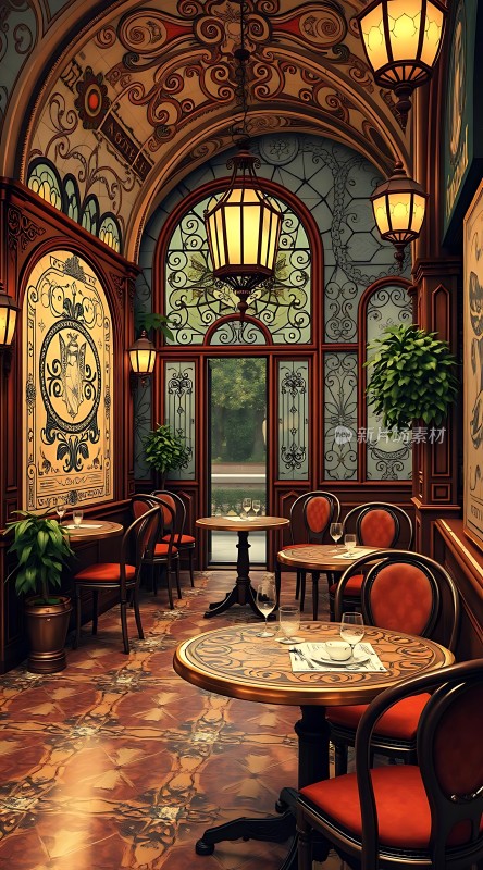 复古餐厅优雅环境温馨氛围