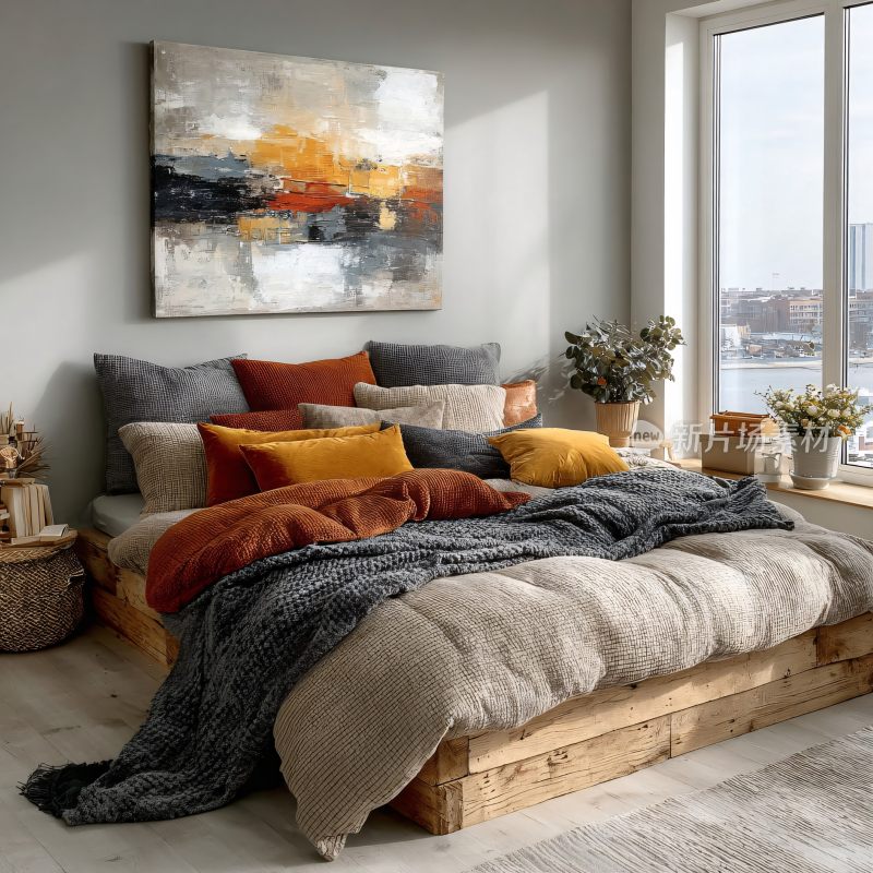 温馨现代风卧室布置展示