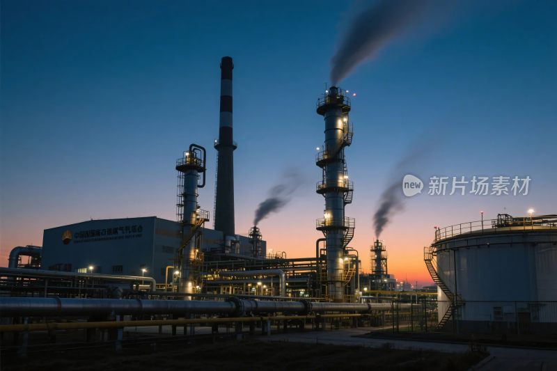 工业厂房夜景图