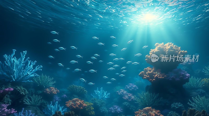 阳光下的海底世界