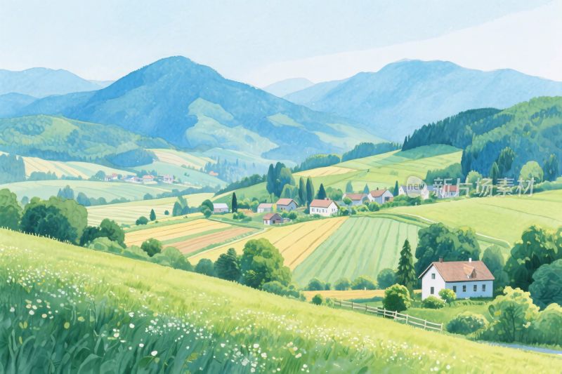 山水田园乡村风景