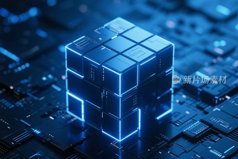 科技方块数字特效