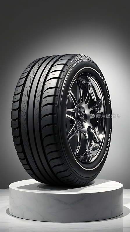 高性能轮胎与轮毂组合展示