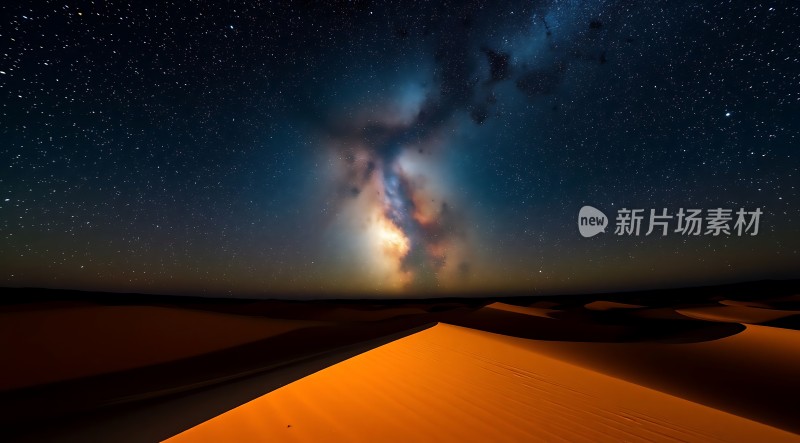 星空下的金色沙漠