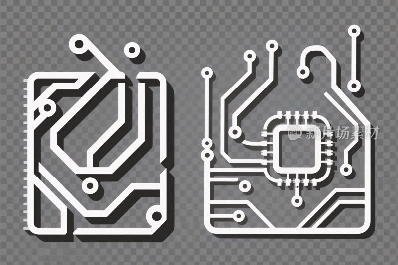 电路板科技插画