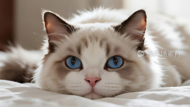 蓝眼布偶猫特写