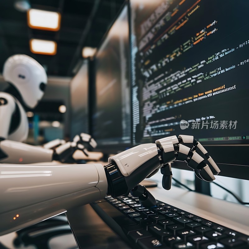 机器人操作电脑展现科技与智能的结合