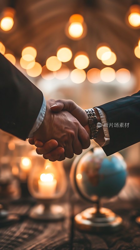 商业合作全球视野握手协议