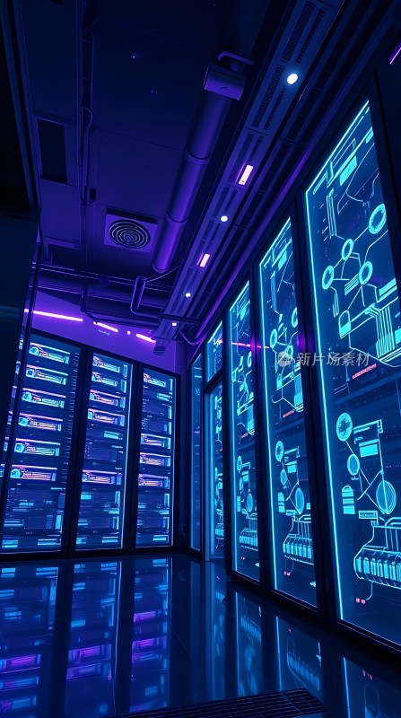 科技感数据中心未来主义风格