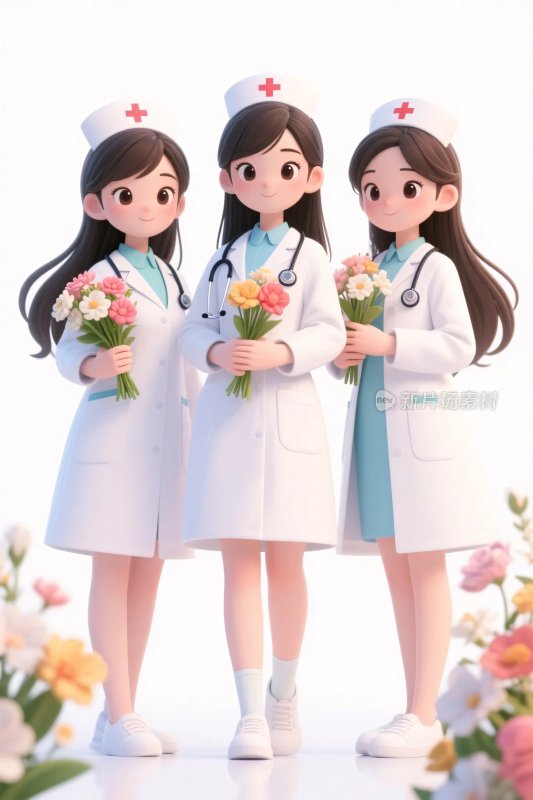 护士主题卡通插画