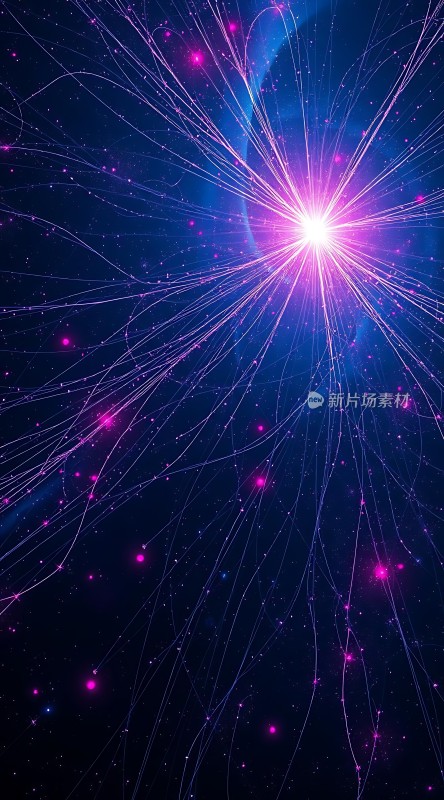 紫色星云光芒四射