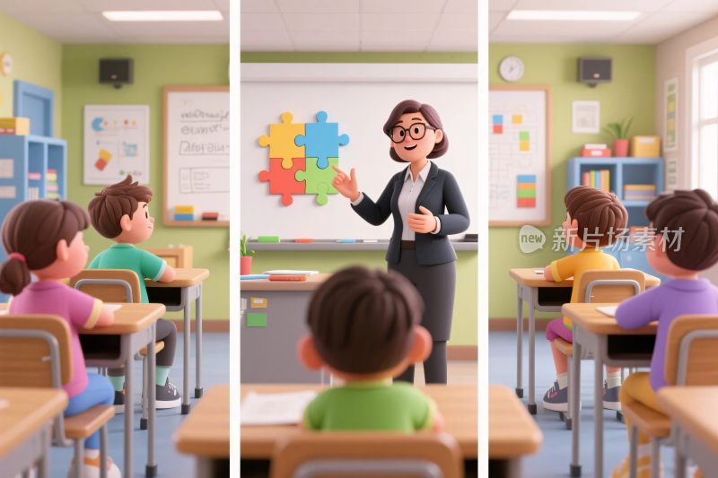 课堂教师授课插画