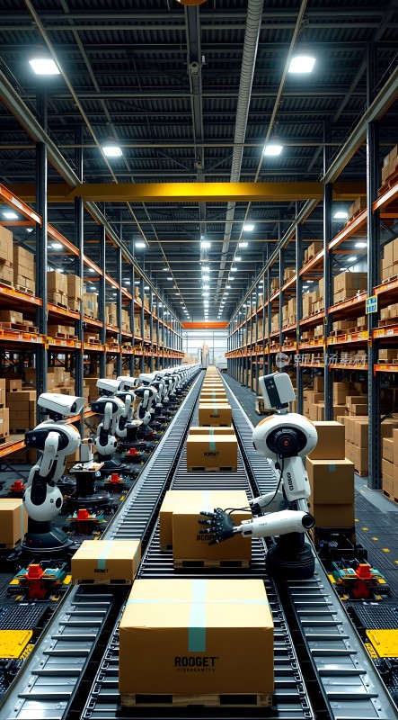 智能物流仓库机器人分拣货物