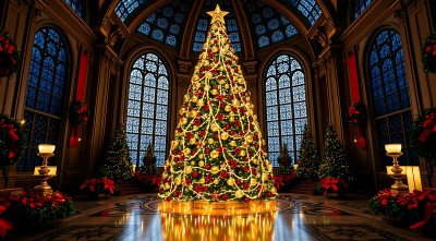 圣诞树下的温馨之夜