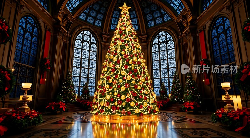 圣诞树下的温馨之夜