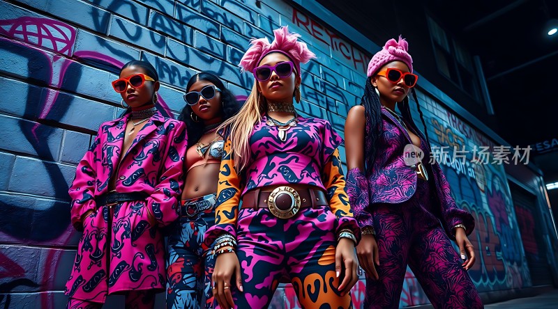 霓虹之夜时尚与艺术的碰撞