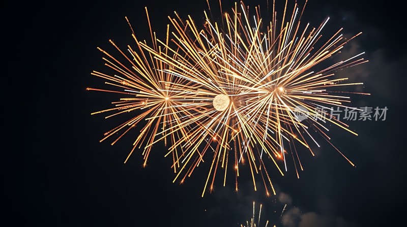 璀璨烟花绽放夜空