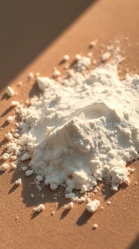 阳光下的白色粉末