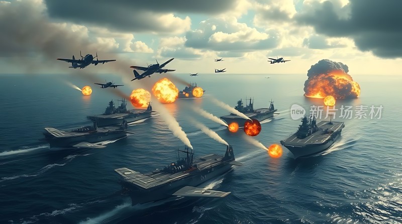海战激斗航母群空袭与反击