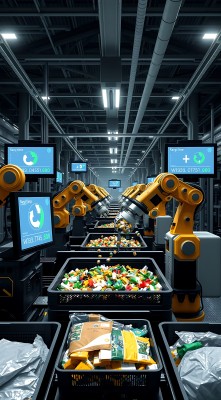 智能工厂生产线机器人操作高效生产