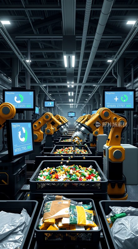 智能工厂生产线机器人操作高效生产