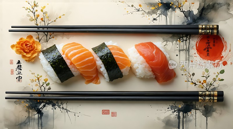 新片场素材 精致寿司艺术