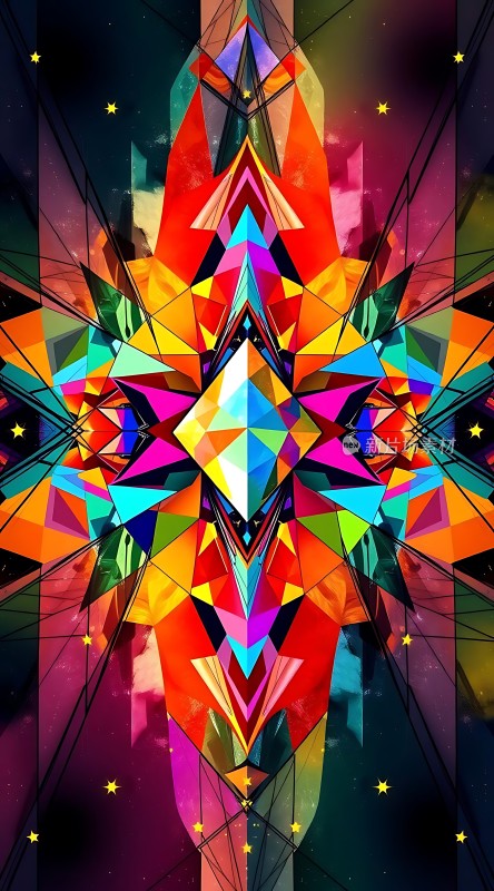 多彩几何艺术图案