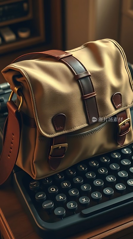 复古相机包与打字机