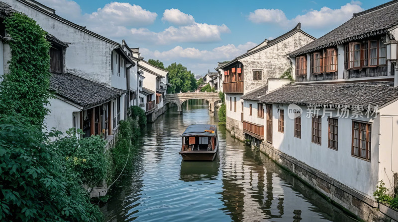 江南水乡古镇建筑人文旅游景区风光