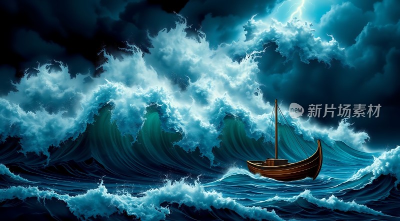 风暴中的孤帆
