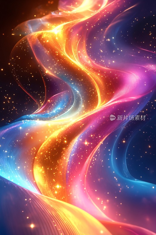 绚丽多彩的梦幻流光图案