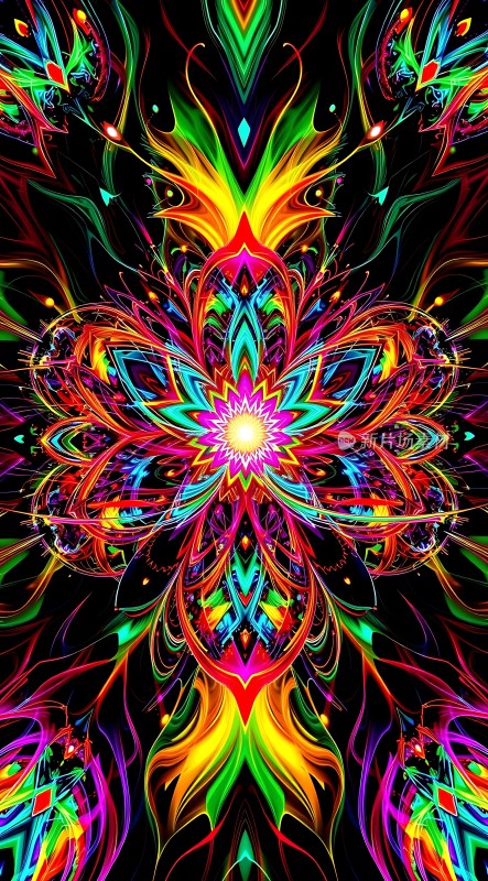 五彩斑斓的花朵图案