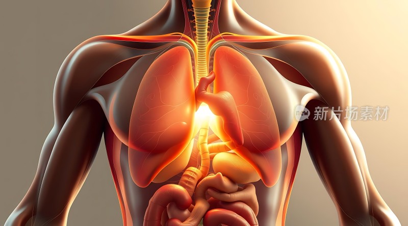 肺部与呼吸系统解剖图