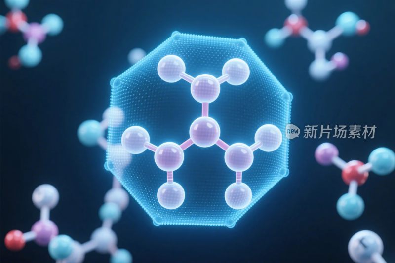 分子结构科学插画