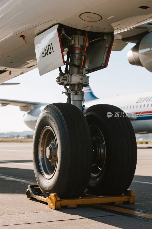 飞机起落架特写