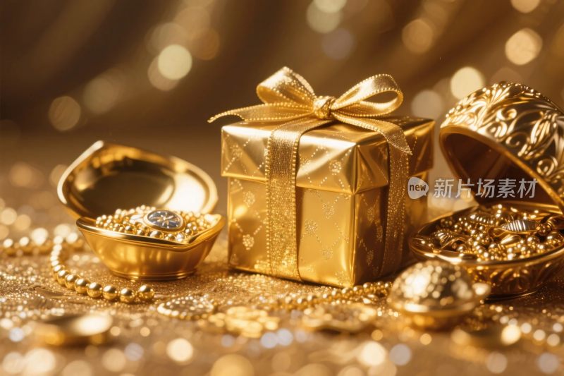 金色节日礼品