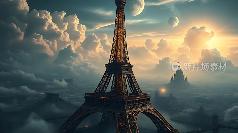 巴黎铁塔与神秘星球