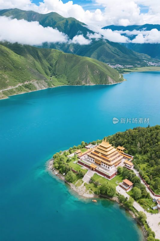 山水古建风景图