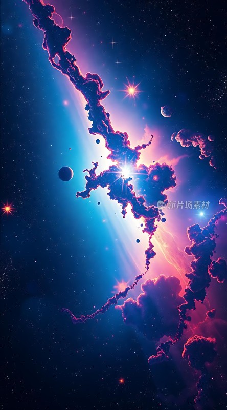 宇宙奇观星云与行星的梦幻之旅