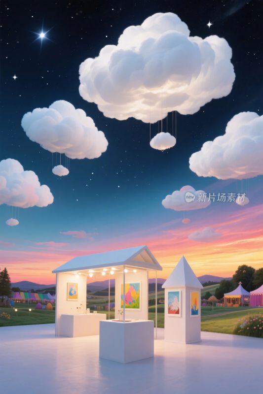 梦幻云彩小屋场景