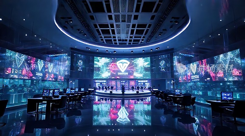 电竞比赛现场震撼视觉盛宴！