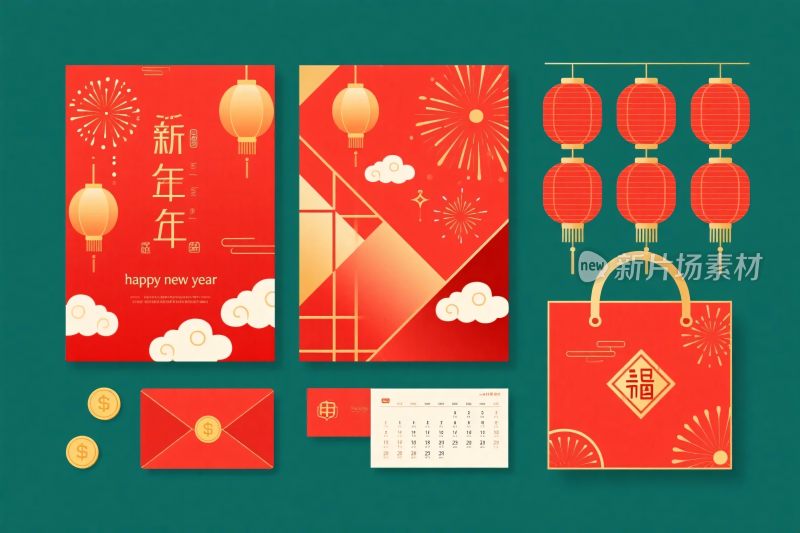 新年插画设计素材