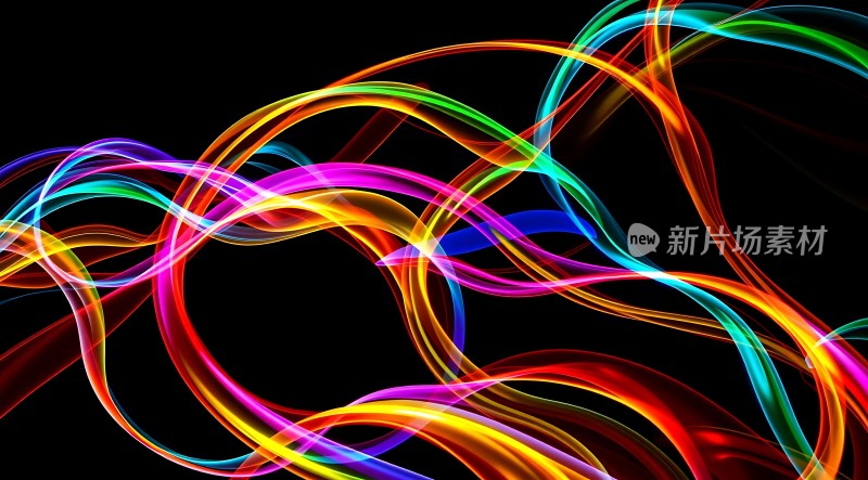 五彩斑斓的光影交织
